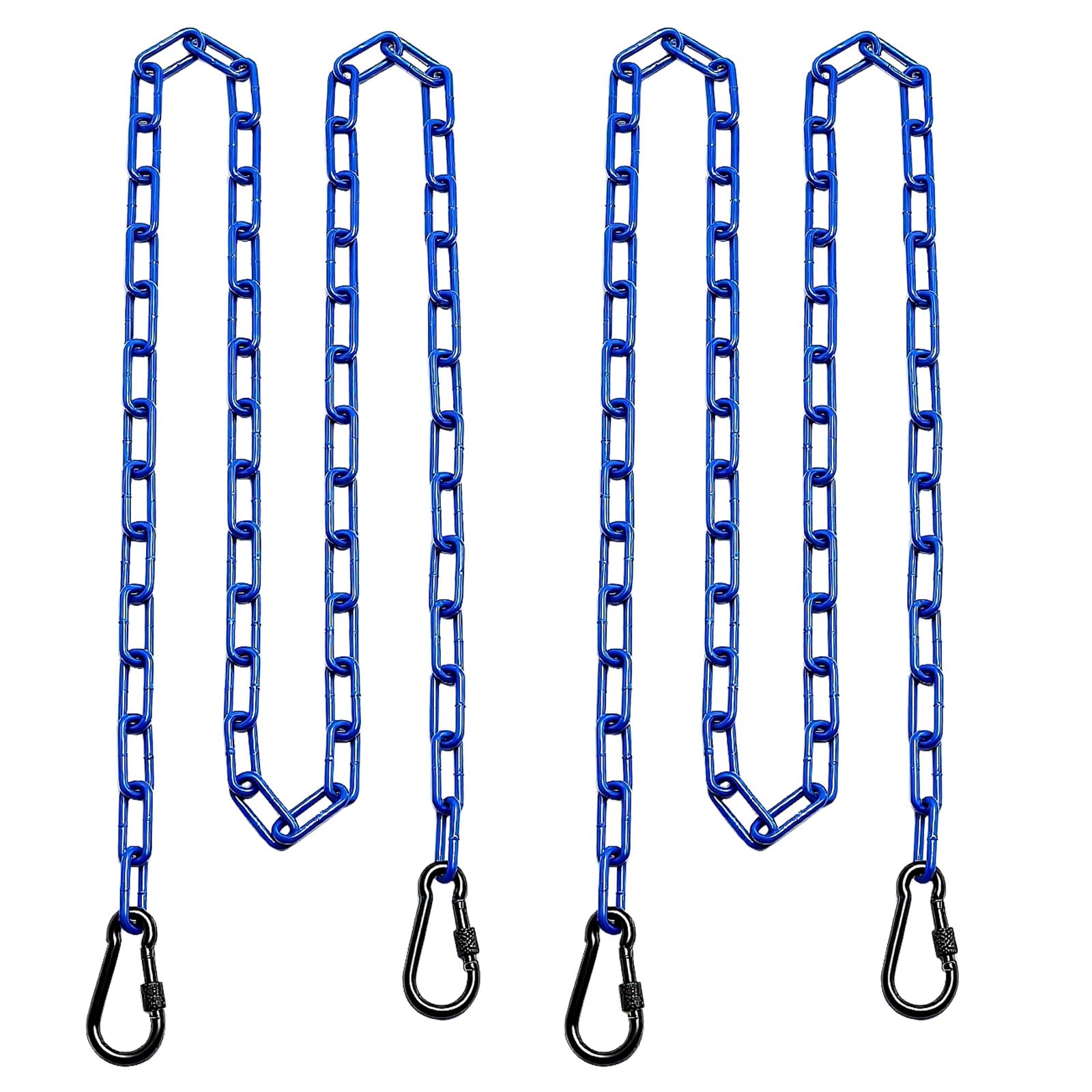Yyiwhmy 2.1m Swing Chains, 2Pcs Heavy Duty Hanging Chair Chain 4 Carabiners