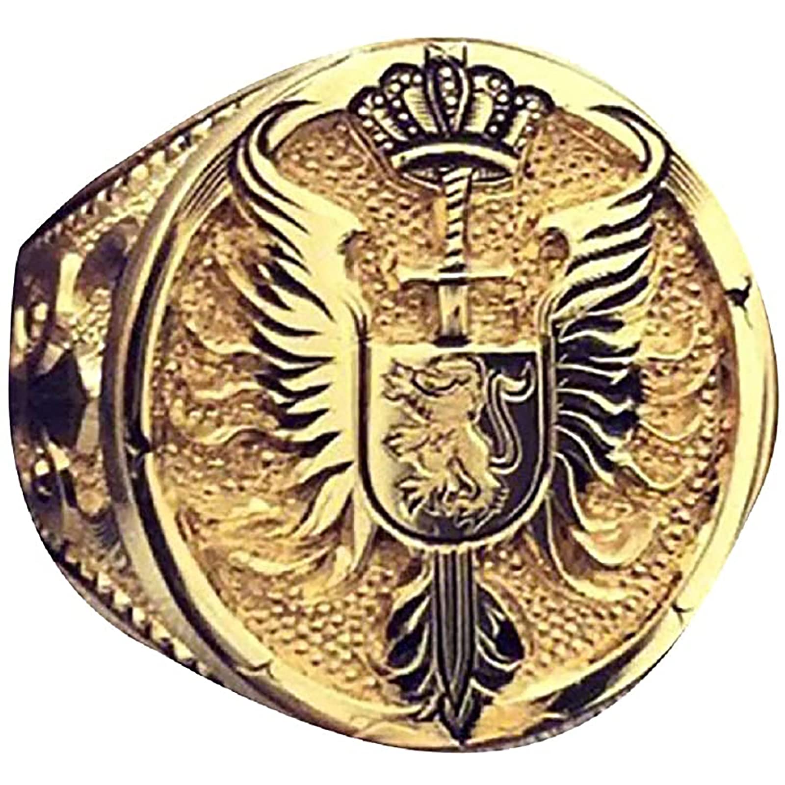 LH&BD Lion Ring Men Norse Viking Gothic Wing Hip Hop Vintage Totem Amulet Punk Animal Jewelry,9