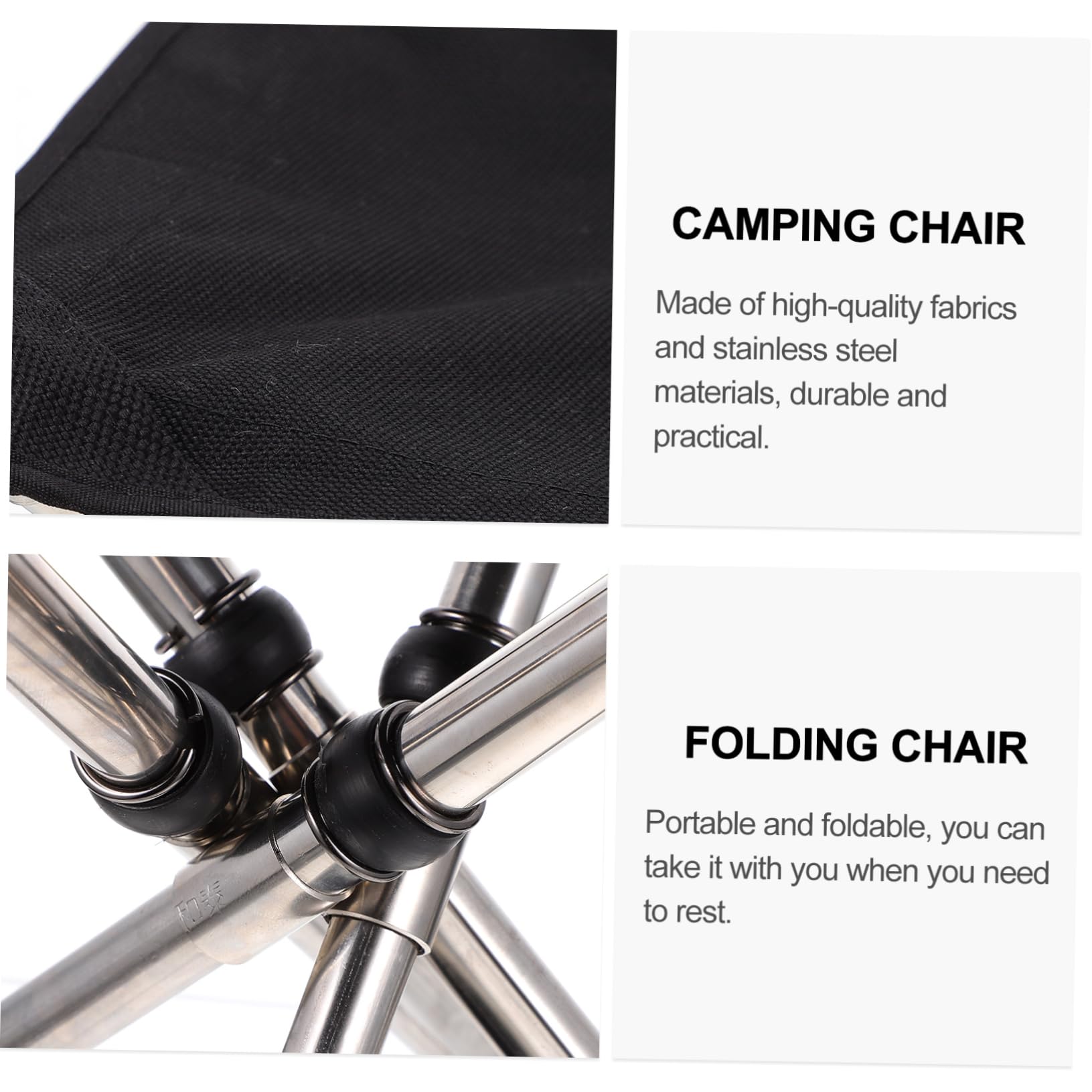 Mikinona 1pezzi Sgabello Portatile per Campeggio Sedia da Esterno Sgabello da Pesca Fondo Stabile per Uso Versatile