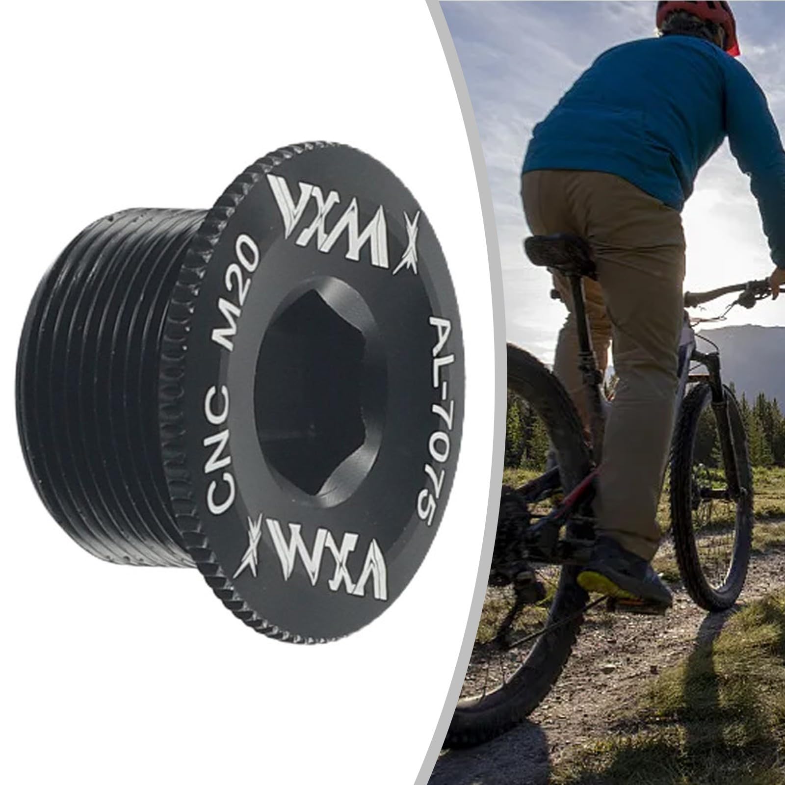 Coppia Tappi Copri Pedivella In Alluminio Per Mountain Bike - Misura M20, Anodizzati Colorati