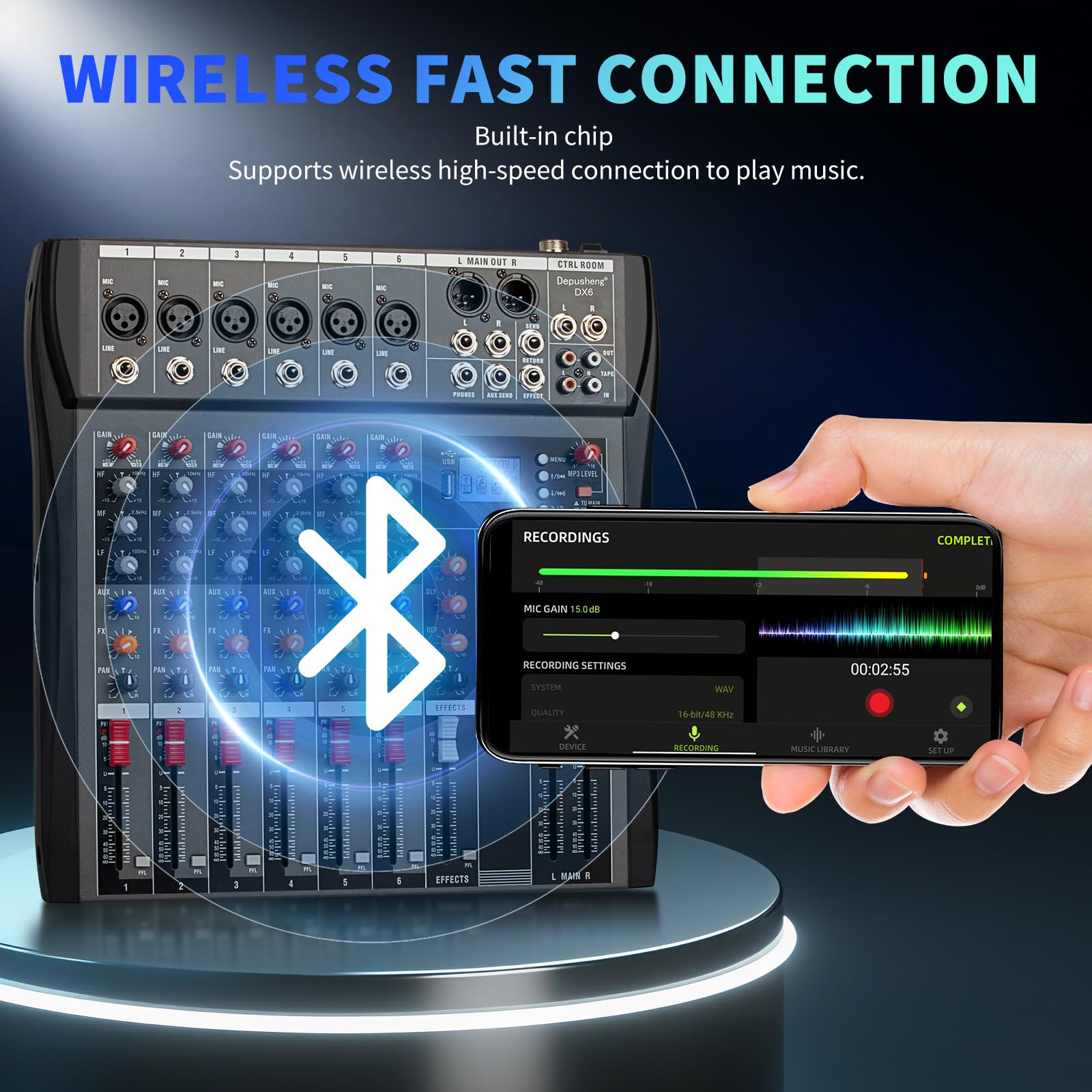 Amazon.com: Depusheng DX6 Professional Mixer Sound Board