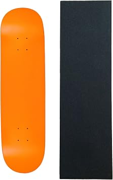 Moose Blank Skateboared Deck 7.75" NEON Orange - with Griptape