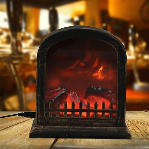 Miniatura 4 de Creative Fireplace Lamp Decoration Battery USB Powered Simulation Lantern for Holiday Festival Light Decor Classic Firewood Style for Party Wedding