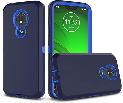 Miniatura 7 de Funda para Moto G7 Power, Motorola G7 SupraMoto G7 Optimo Maxx XT1955DL, protección contra caídas agarre de cuerpo completo a prueba de golpes,