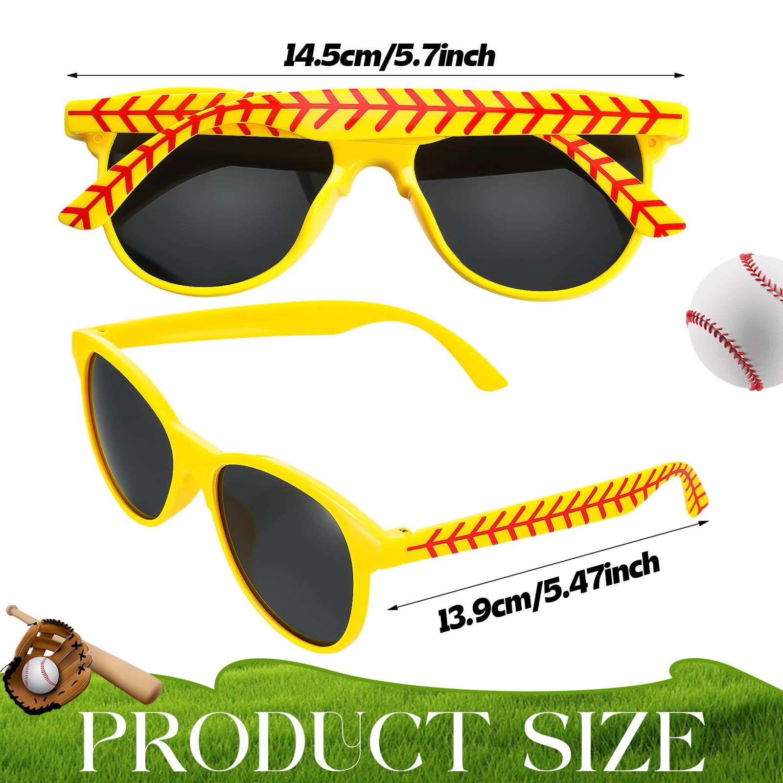 Relaxweex 12/24 Fútbol, Voleibol, Baloncesto, Sóftbol, Béisbol, Gafas de sol Deportivas, Regalo de Equipo Deportivo, Recuerdos de Fiesta, Bolsas de Relleno