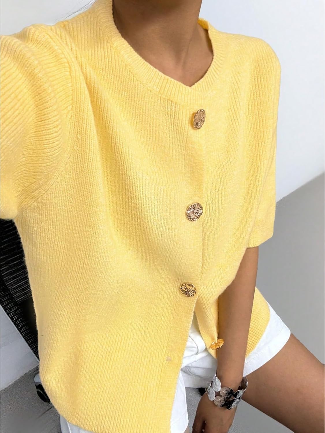 Verdusa Women's Plus Size Lightweight Cardigans Sweaters Concert Outfits Button Up Knit Outerwear - Image 3