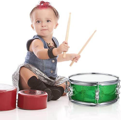 Miniatura 3 de ERINGOGO Sax A Boom - Juego de batería de marcha ajustable para niños, 13 pulgadas, tambor de percusión para niños, tambor de rendimiento Orff con