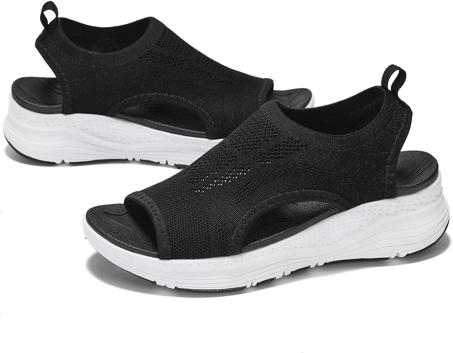 GoodValue Womens Comfortable Orthopedic Sandals Arch Support Ladies Walking Sport Athletic Sandals Open Toe Slip On Plantar Fasciitis Platform Dress Sandal 2 Inches Heel