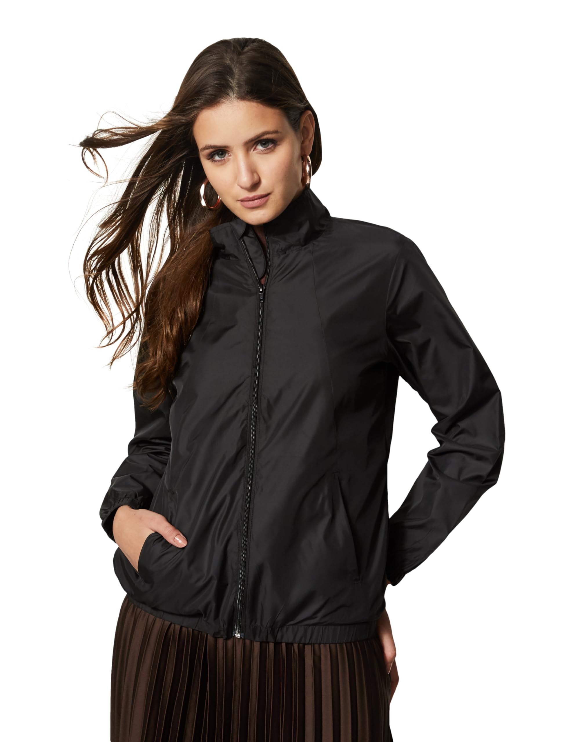 amazon brand - symbol Women's 100% Polyester Regular Jacket-picture-46