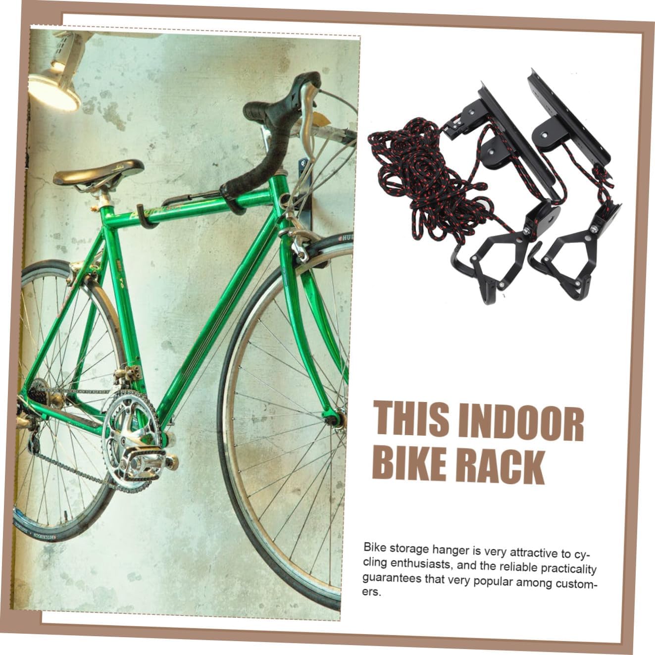 VANZACK Heavy Duty Ceiling Mount Bike Storage Rack with Cycling Bike Hook for Indoor Garage Bicycle Hanging and Space-saving Organization Random Color