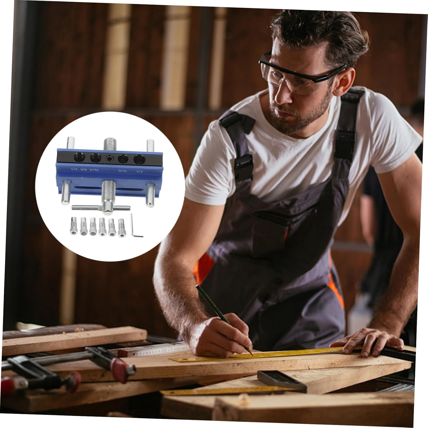 1set Pocket Hole Woodworking Drill Lightweight Carpentry Tool for Accurate Angled and Straight Hole Drilling Essential Accessory for Beginners and Experienced Woodworkers