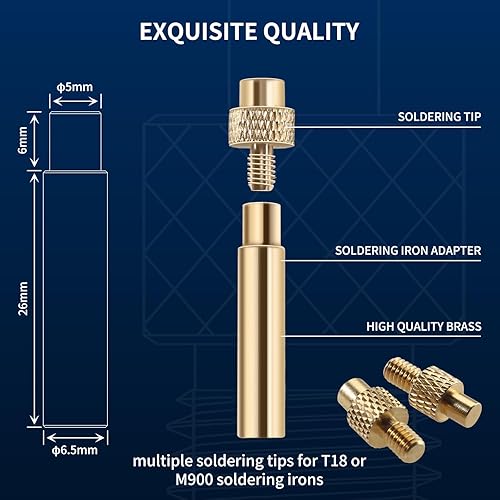 Miniatura 6 de FYSETC Prusa i3 MK3S+ MK4 Puntas de inserción de calor 6 piezas + adaptador de soldadura para piezas impresas de filamento 3D para M2 (M2.5) M3 M4