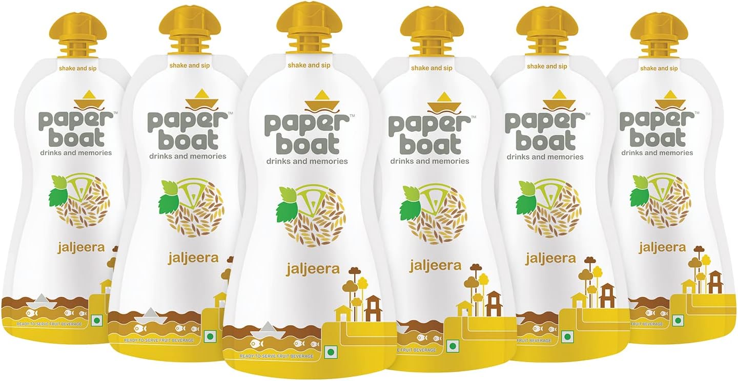 Jaljeera, Refreshing Summer Drink, No Added Preservatives and Colours (Pack of 6, 200ml each)