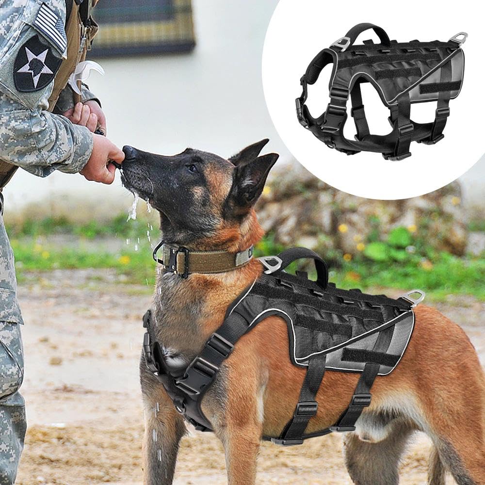 Pettorina Per Cani In Nylon Resistente Tattica Militare Pettorina Per Pastore Tedesco Labrador Con Maniglia Di Controllo Pettorina Per Animali Regolabile Pettorina Per Animali Da Campeggio P