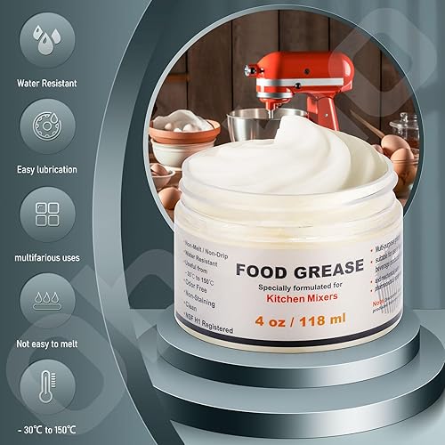 Miniatura 3 de Grasa de grado alimenticio de 4 onzas para batidora de pie, universalmente compatible con batidora de pie de cocina, mantiene el rendimiento de tu