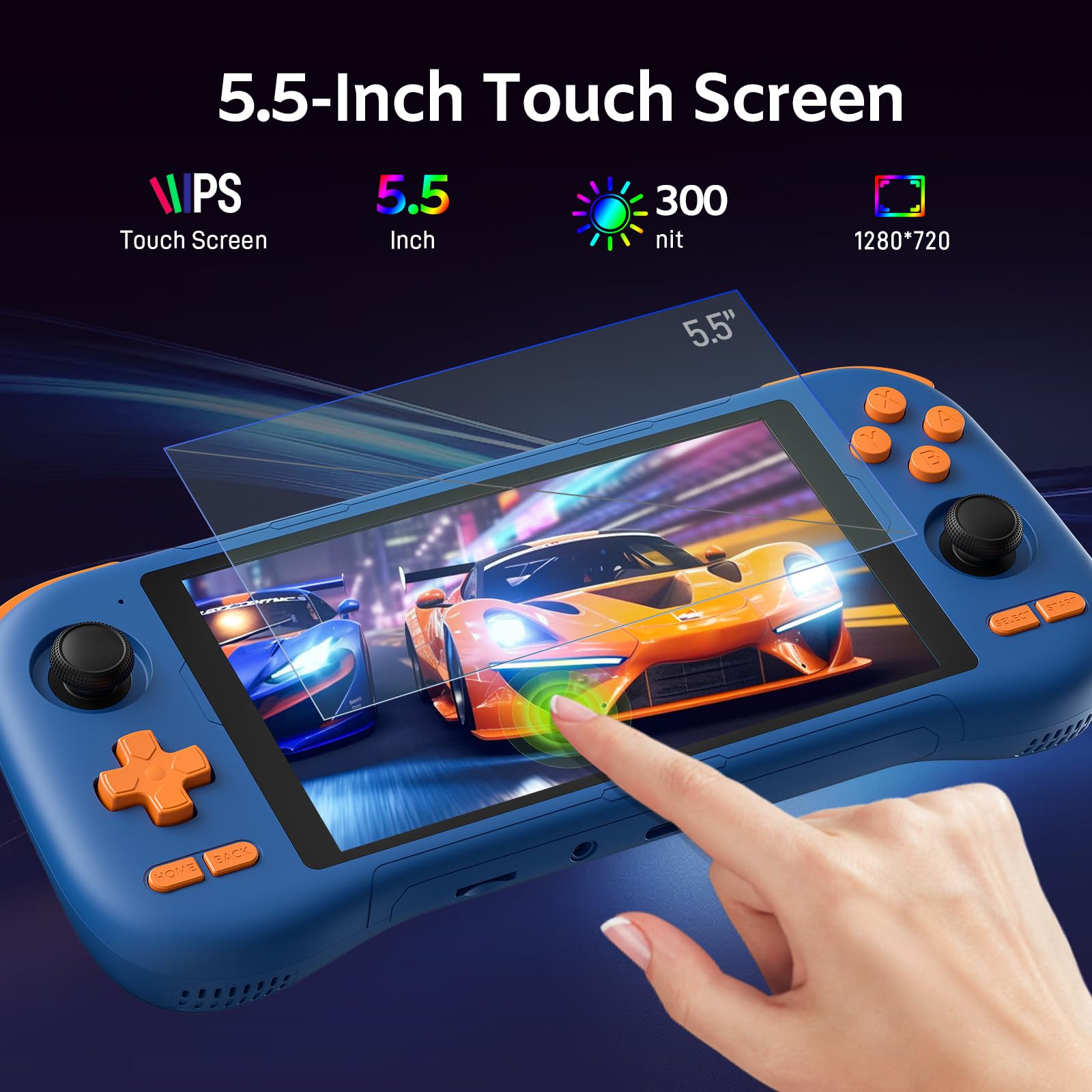 Amazon.com: kinhank K56 Retro Handheld Game Console, Support 16000