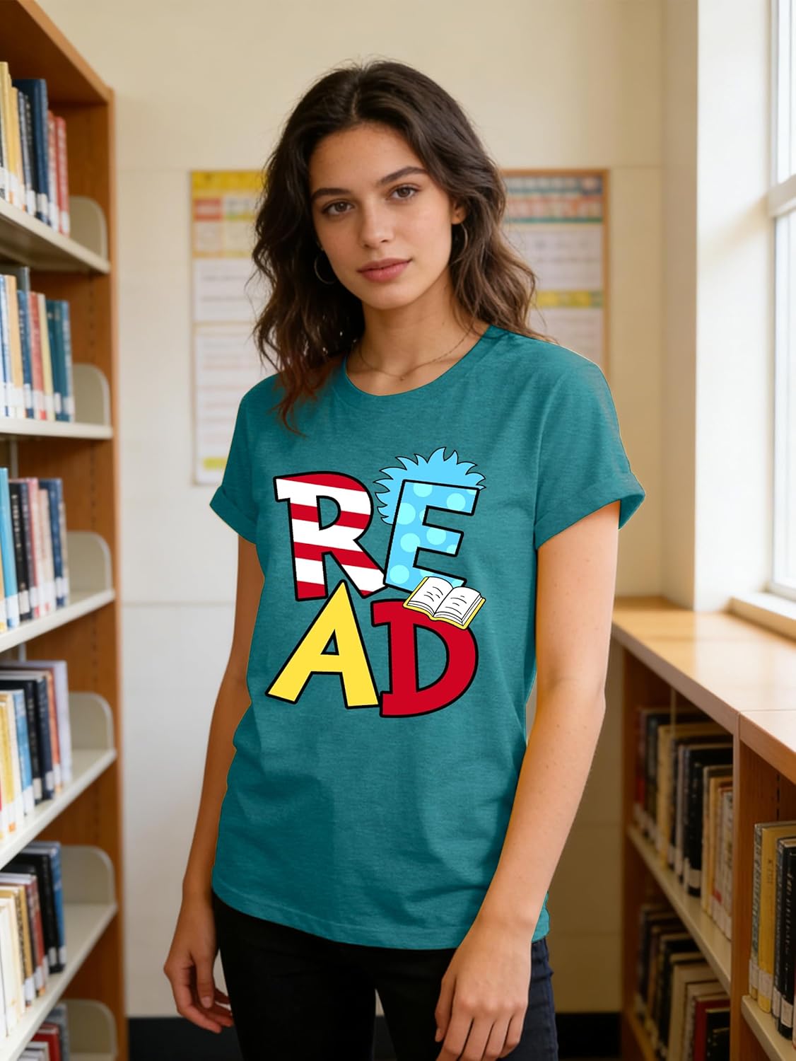Read Shirts for Women Teacher Reading T-Shirt Read Across America Day Gifts - Image 3