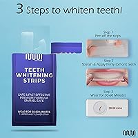 Vista 8 de MasterMedi Tiras blanqueadoras dentales, tira blanca no sensible para blanquear los dientes, 14 tratamientos