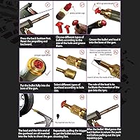 Vista 3 de Kit de reparación de neumáticos con tapones, kit de tapones de neumáticos tipo hongo, kit de parches para neumáticos de servicio pesado profesional