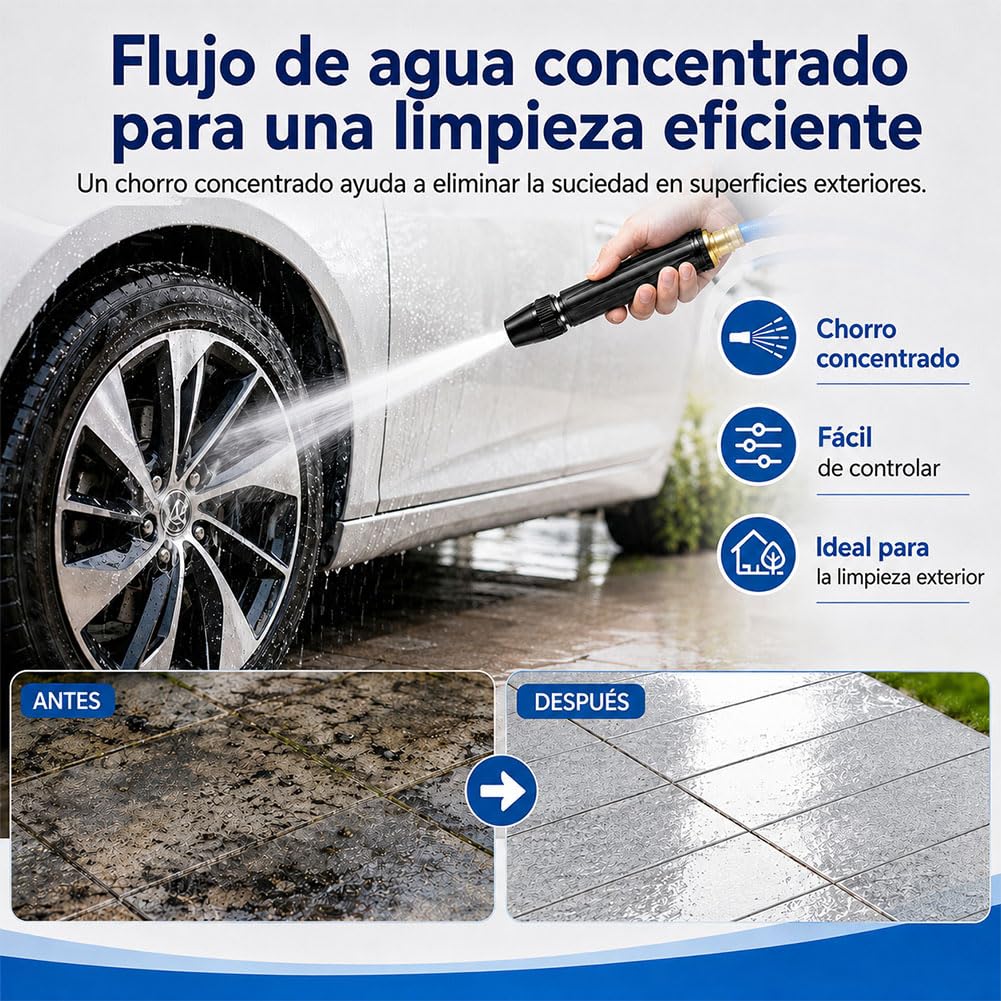 Boquilla de Agua de Alta Presion, Boquilla Manguera Alta Presion, Pistola de Agua de Alta PresióN para Regar Plantas Y Vegetales Y Lavado de Autos, Limpieza de Patio (A 2SET)