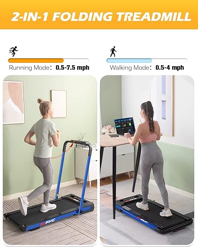 Miniatura 2 de FYC Caminadora para debajo del escritorio, almohadilla para caminar 2 en 1, estación de trabajo plegable para el hogar, capacidad de peso de 300
