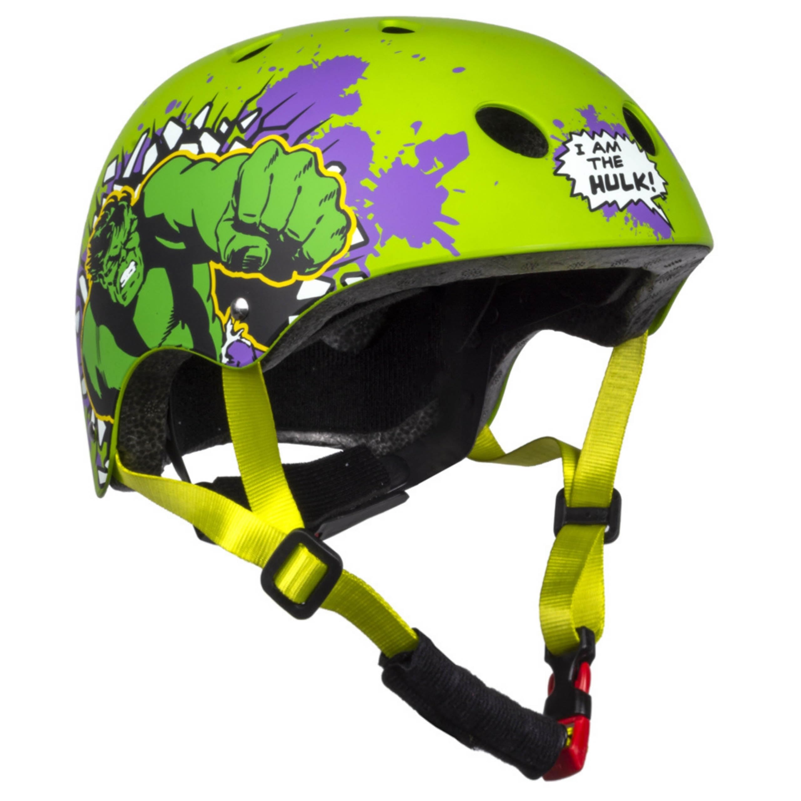 Boys' bicycle helmet SAFE and LIGHTWEIGHT, ADJUSTABLE 52-56 cm, SPORTY Children's helmet, ventilated, HEAD PROTECTION (Avengers Hulk)