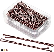 Mbsomnus 100pcs Bobby Pins 6cm Hair Grips Brown Long Kirby for Thick with Transparent Storage Box Accessories Women Ideal All Types Makeup & Styling, 1.0 count