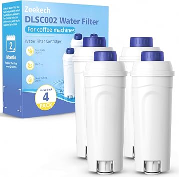 4 Pack DLSC002 Magnifica Evo Water Filter For DeLonghi Coffee Machine