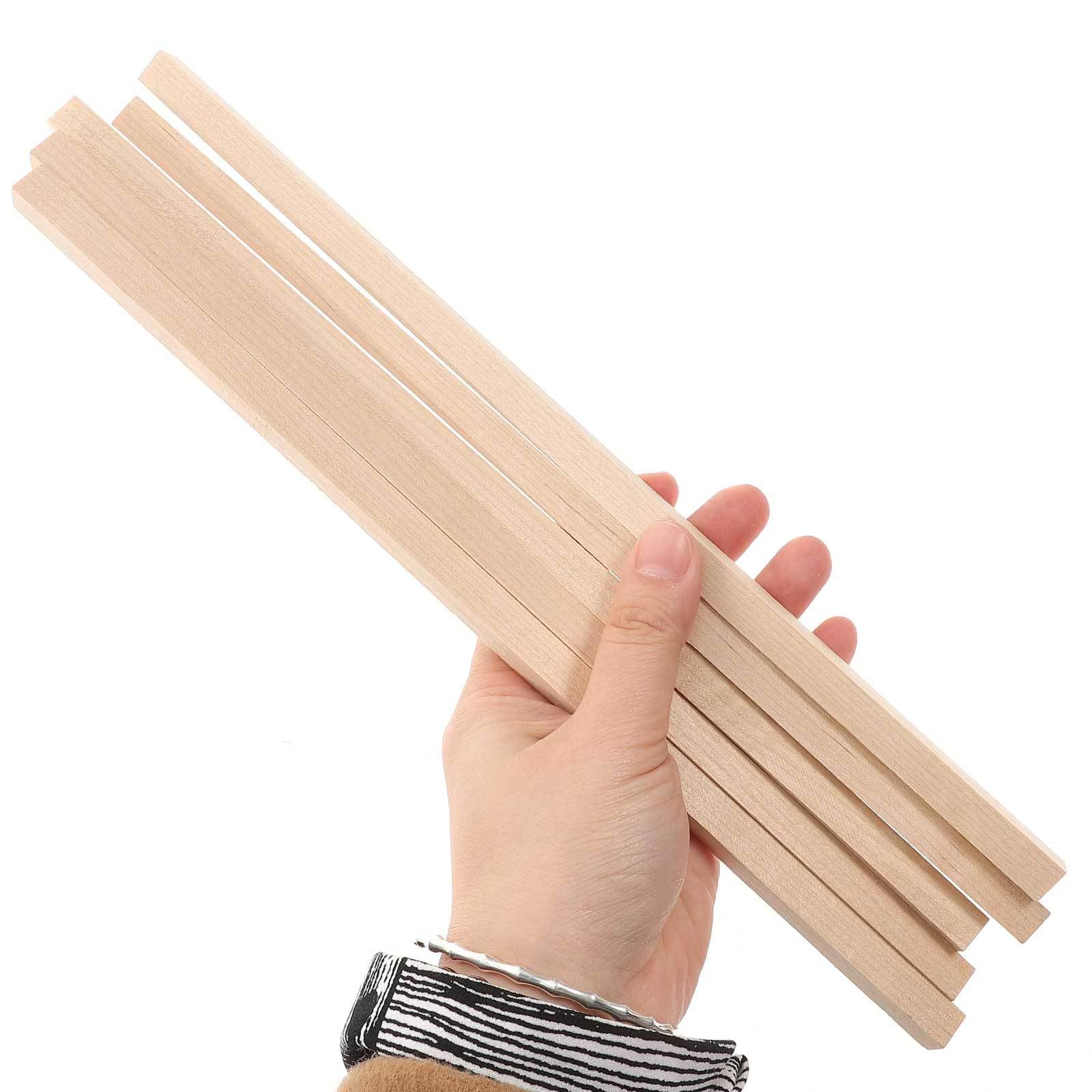 Palitos de Madera Cuadrados Material Natural para Manualidades 30 Piezas Varillas de Madera para Pintar para Bricolaje y Proyectos DIY