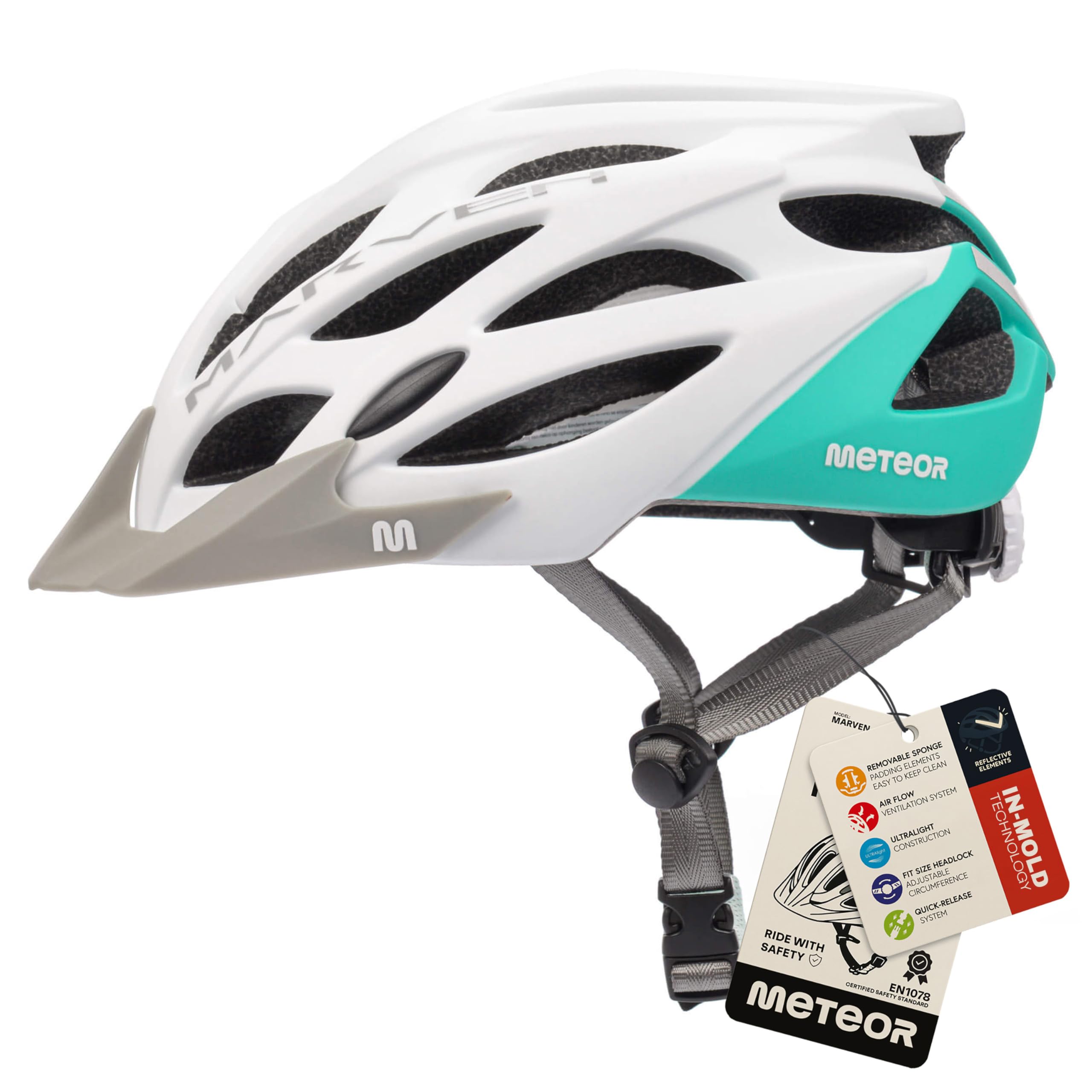 Casque Vélo VTT et VTC Adulte Jeunesse Unisexe Casque de Cyclisme de Réglable de Sport pour BMX Skate Scooter Patines Conçu pour la Sécurité des Utilisateur Marven