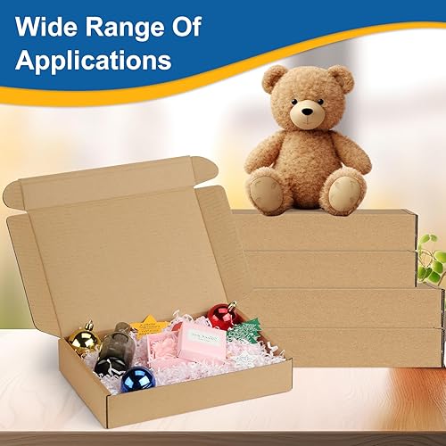 Miniatura 22 de Famagic Cajas de envío pequeñas – Paquete de 25 cajas de cartón corrugado marrón de 9 x 6 x 2 pulgadas para pequeñas empresas, cajas de correo