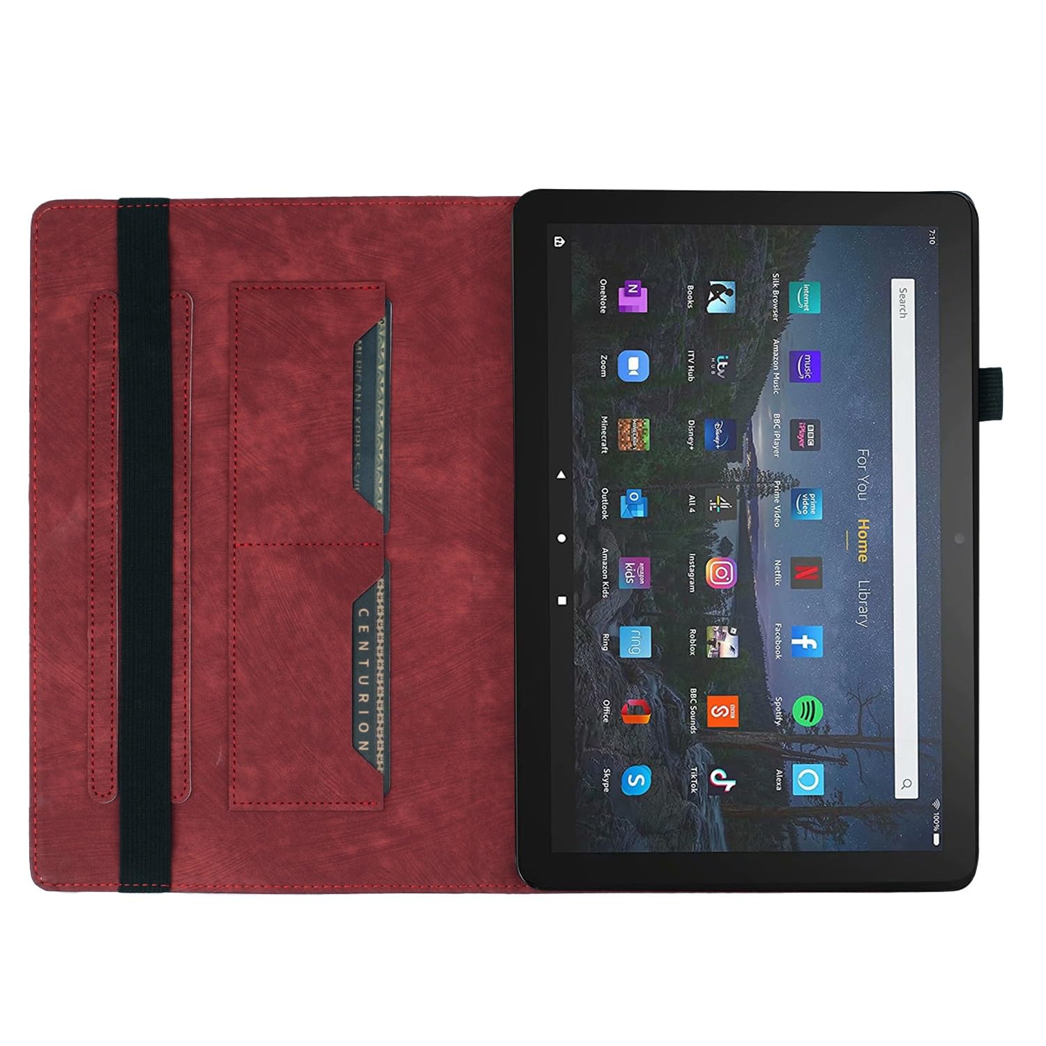 Custodia protettiva per tablet PC compatibile con Fire Max 11 pollici 2023 con supporto pieghevole in rilievo custodia protettiva flip custodia antiurto in pelle PU slot per schede guscio per tablet