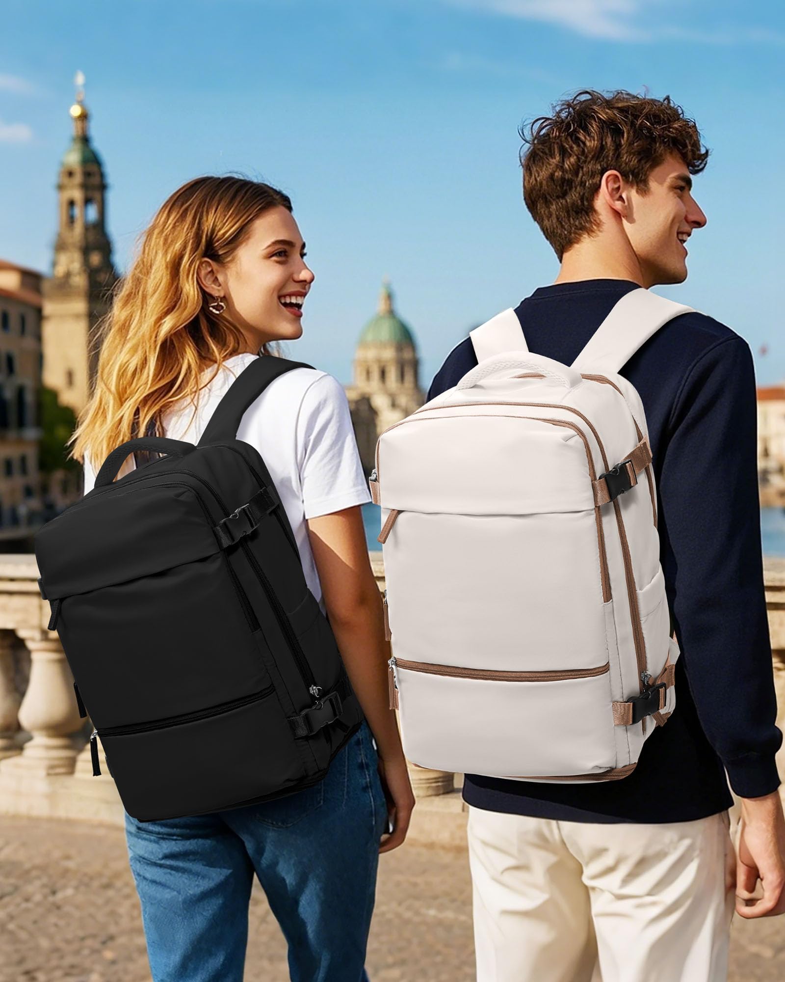 SZLX Zaino Ryanair 40x30x20 Sottovuoto Zaino da Viaggio 40x20x25 Ryanair Wizzair Donna da escursionismo impermeabile Zaino Casual Laptop da 14 Pollici con porta di ricarica USB Scomparto per Scarpe