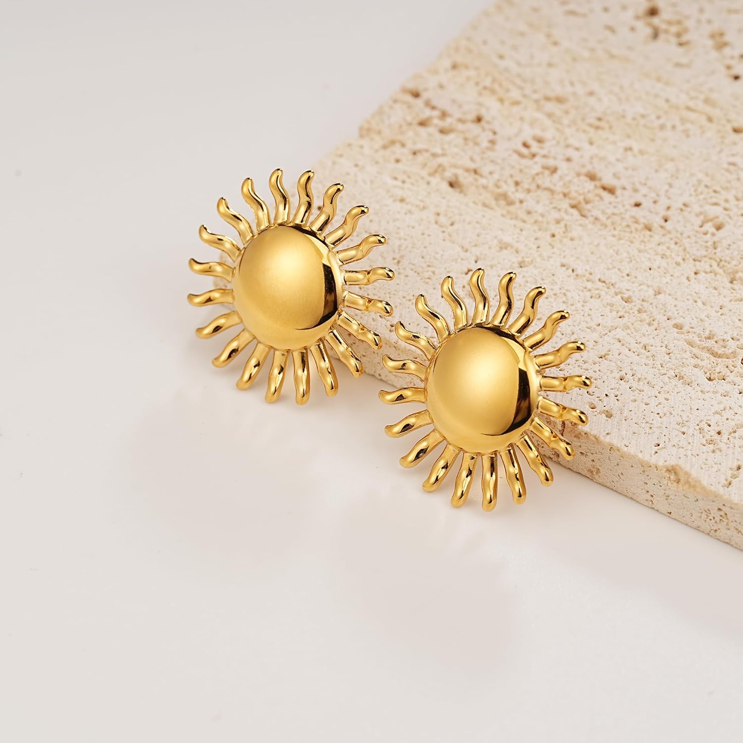 Sylph Gold Flower Earrings and Sunshine Earrings