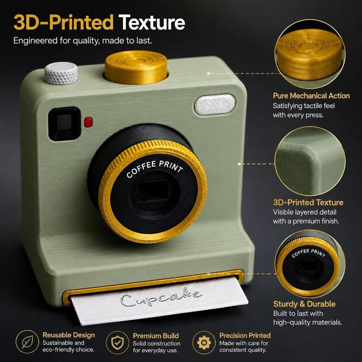 Appareil Photo pour Latte Art Imprimé en 3D Imprimante