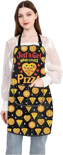 Miniatura 2 de JXGZSO Ama el delantal de cocina de pizza - Delantal de chef de cocina de pizzería