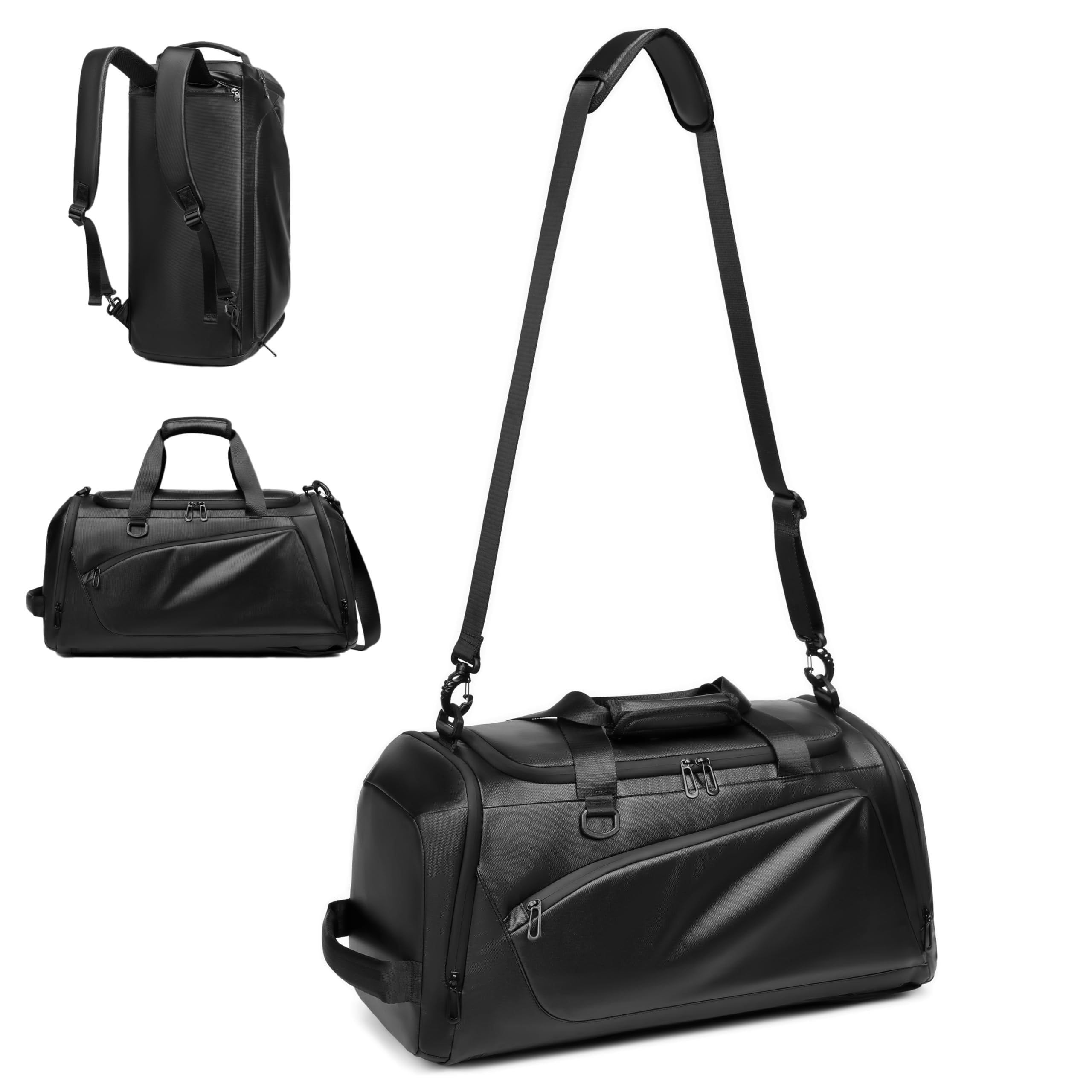 Gym Duffle Bag for Men and Women,Travel Backpack Duffel Bags with Shoe and Laptop Compartment,Carry On Weekender Bag with Wet Pocket,Workout Backpack