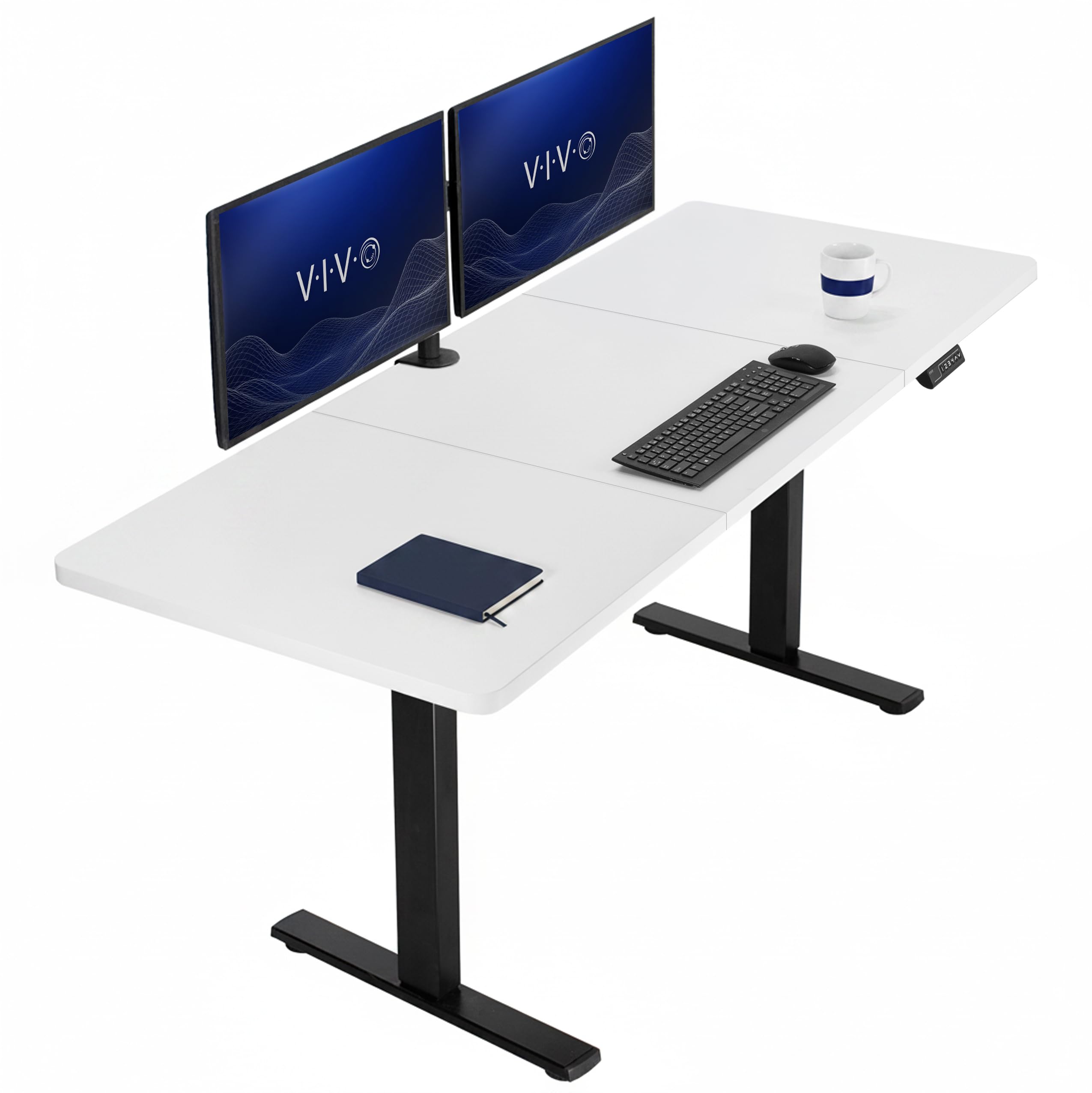 VIVO White 71 x 30 in Standing Desk, DESK-KIT-1B7W