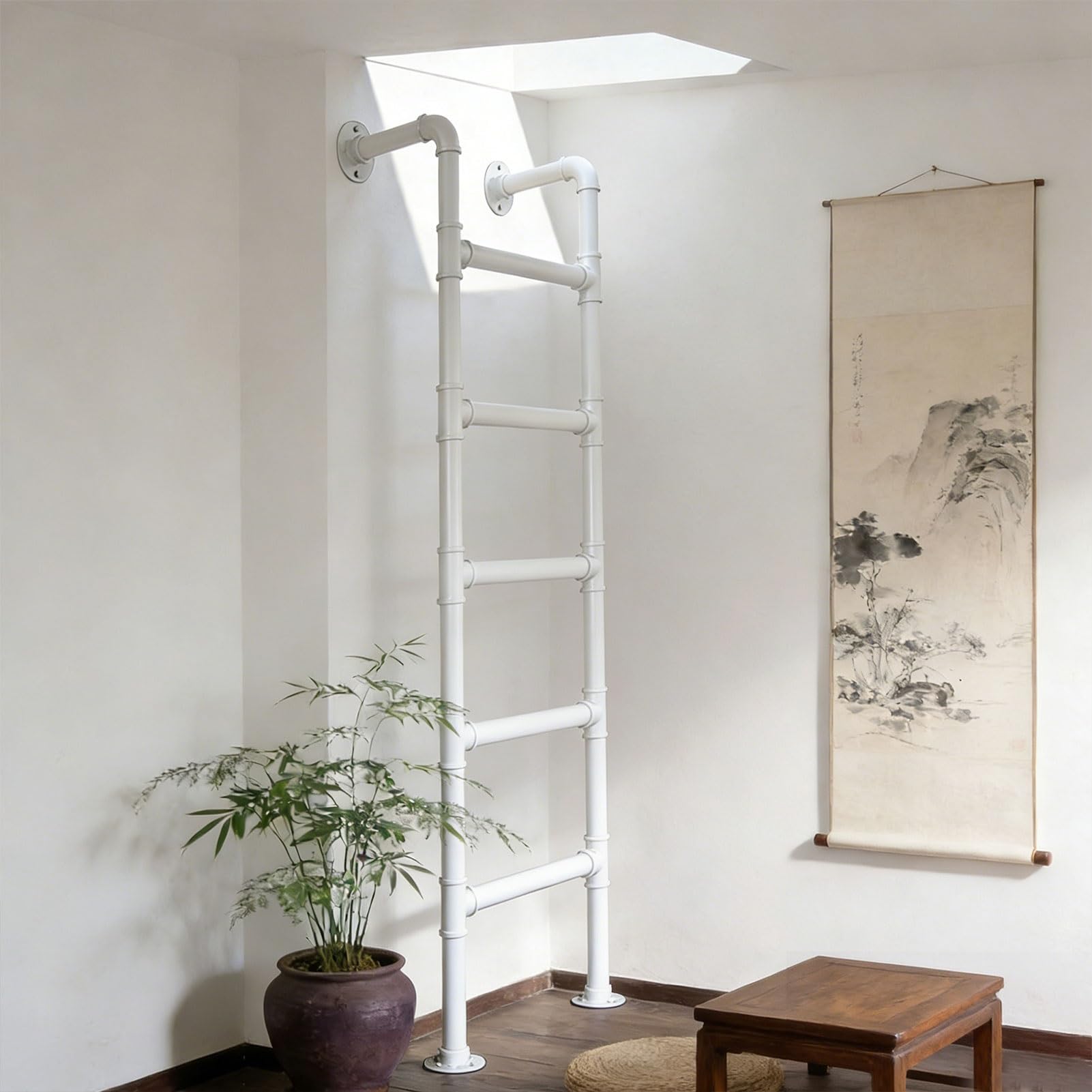 Escabeau mural métal grenier intérieur extérieur lit superposé 160cm