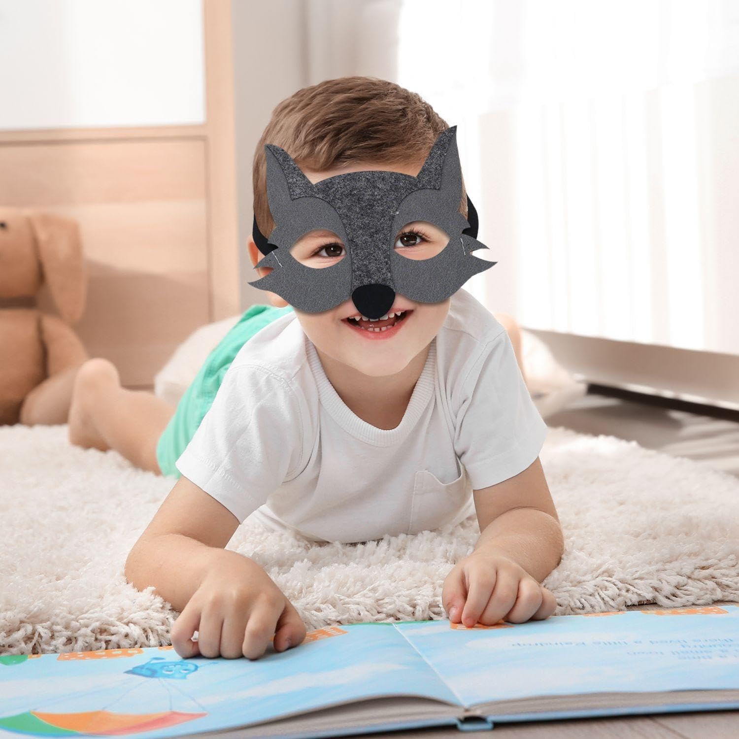 HINFHI 4 Pieces Of Animal Mask, Cute Felt Mask, Role-Playing Props, Animal Themed Party Supplies. - Image 4