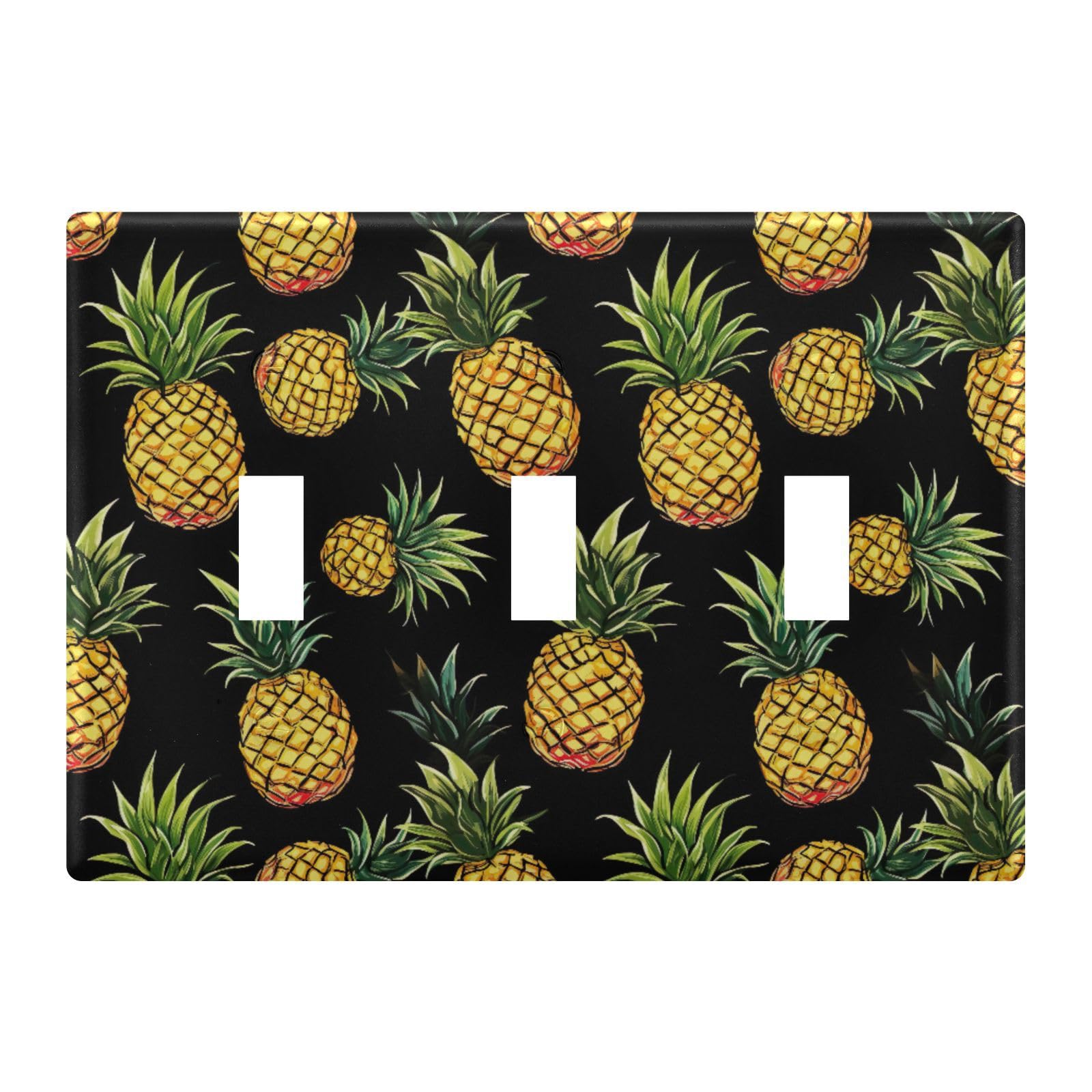 Light Switch Cover Pineapple Wall Plates for Electrical Outlets 3 Gang 202a8706
