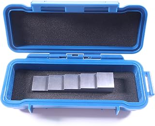 TMTECK 1018 Steel 5-Step Calibration Block for Ultrasonic Thickness Gauge 0.1-0.5" UT Wedge with ABS Case & Certificate