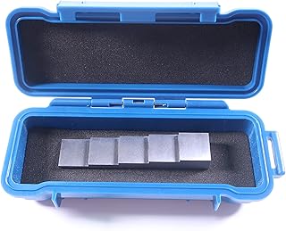 UT Step Block 1018 Steel Calibration Block for Thickness Gauge ASTM E797 5 Step 0.1"0.2"0.3"0.4"0.5" Step Wedge with ABS Carrying case