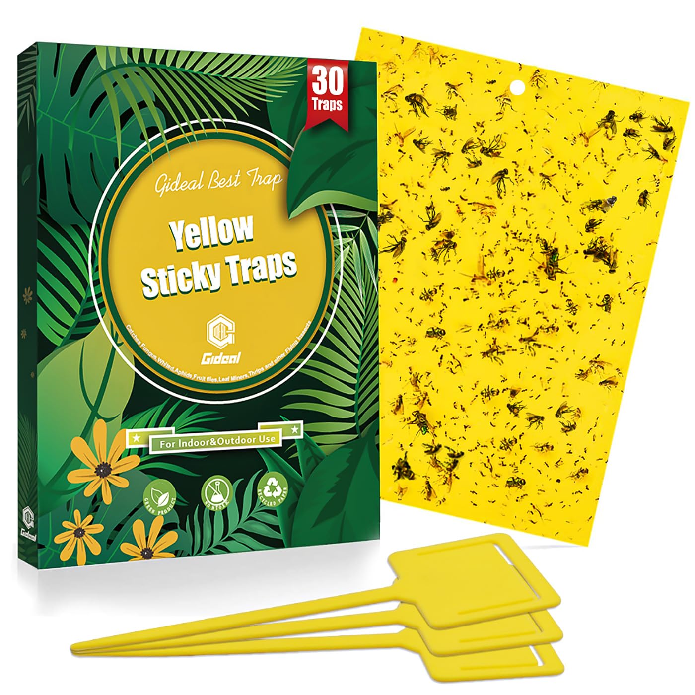 Gideal Sticky Traps - Pest Control for Plants -6