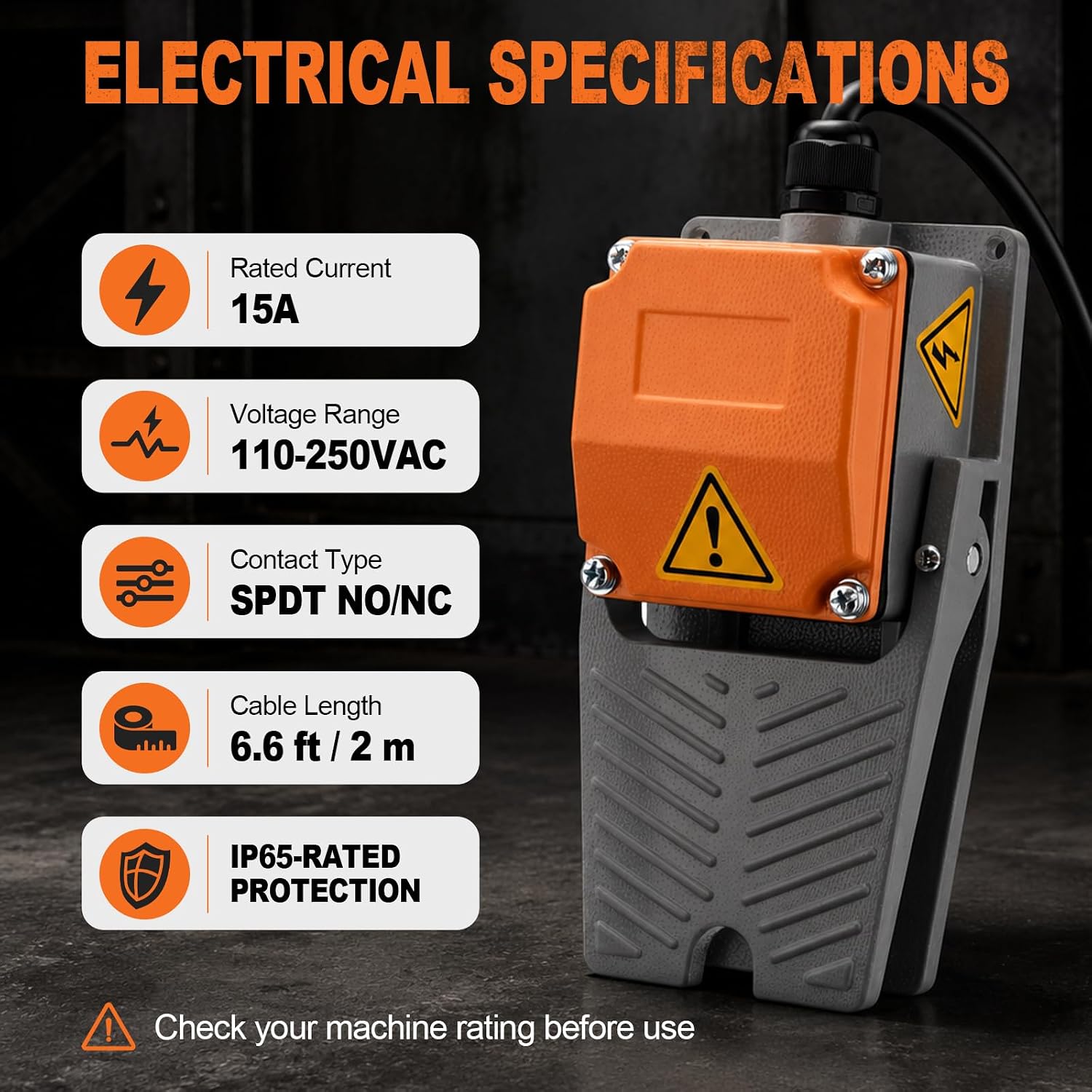 Foot Pedal Switch, ON Off Momentary Control for Power Tools