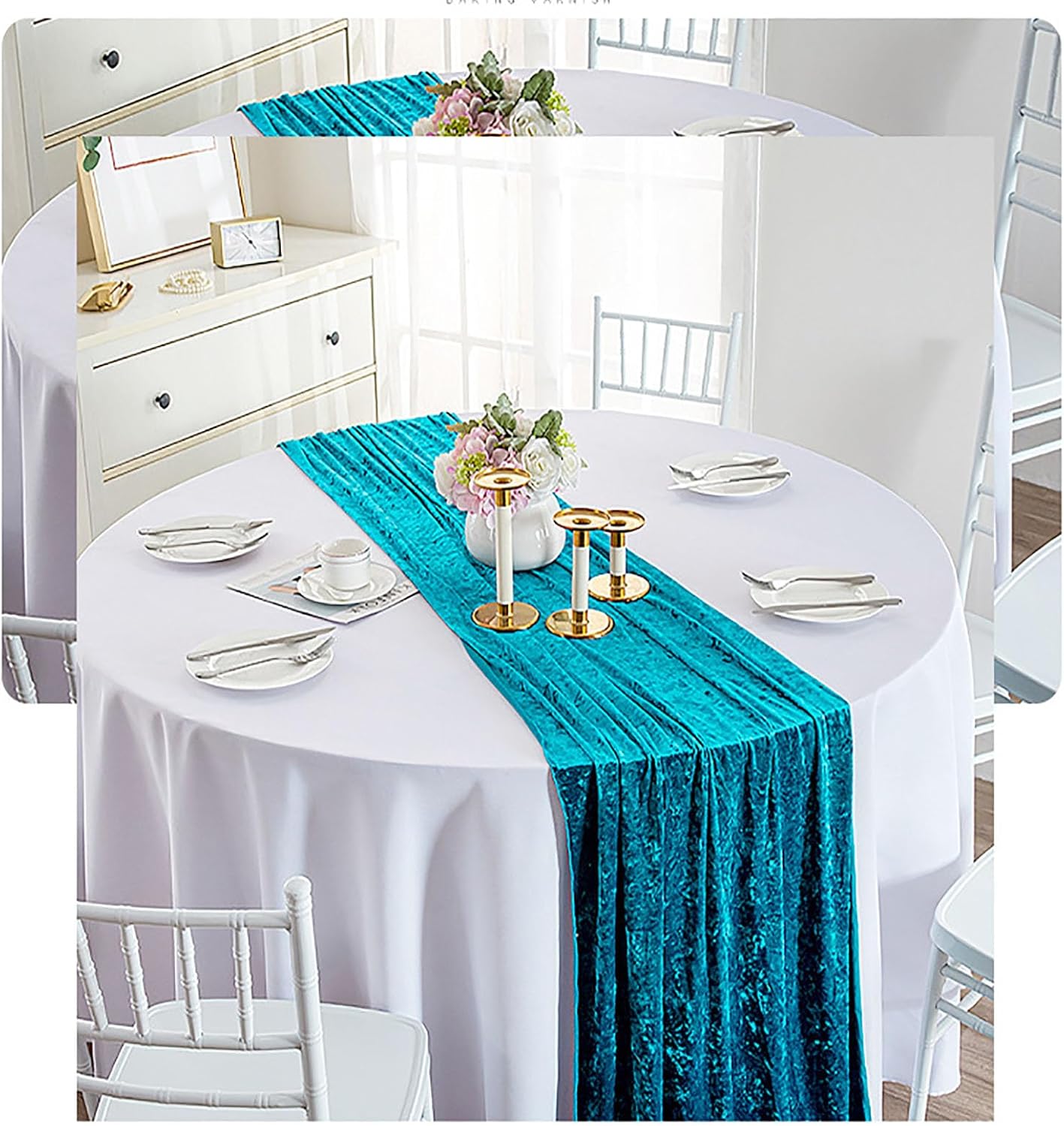 Table Runner Flannel Table Flag Modern Simple Solid Colour for Living Room Outdoor Restaurant Wedding Birthday Party Outdoor Decoration1pcs