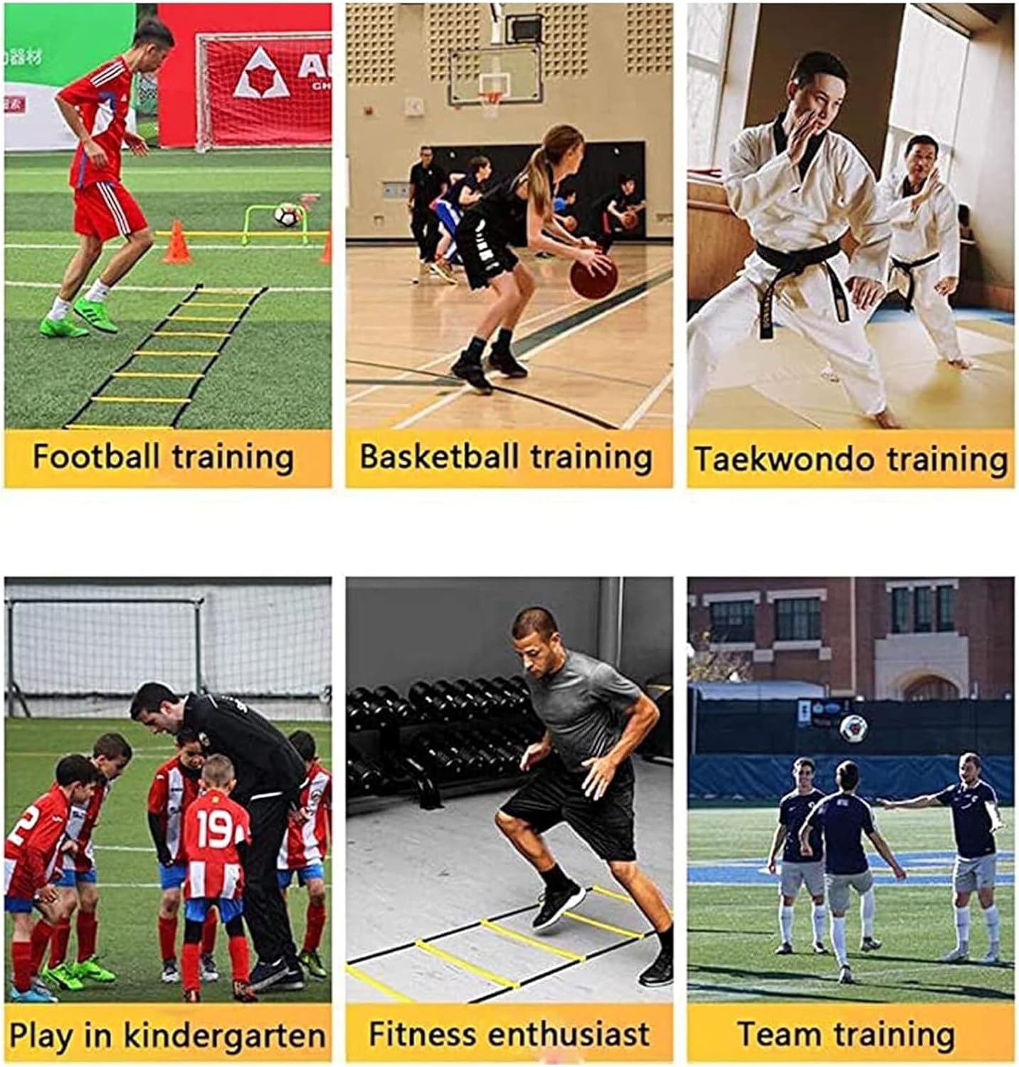 Agility Ladder, Speed Ladder, Adjustable Agility Training Ladder, for Soccer Speed Outdoor/Indoor, Sports Fitness