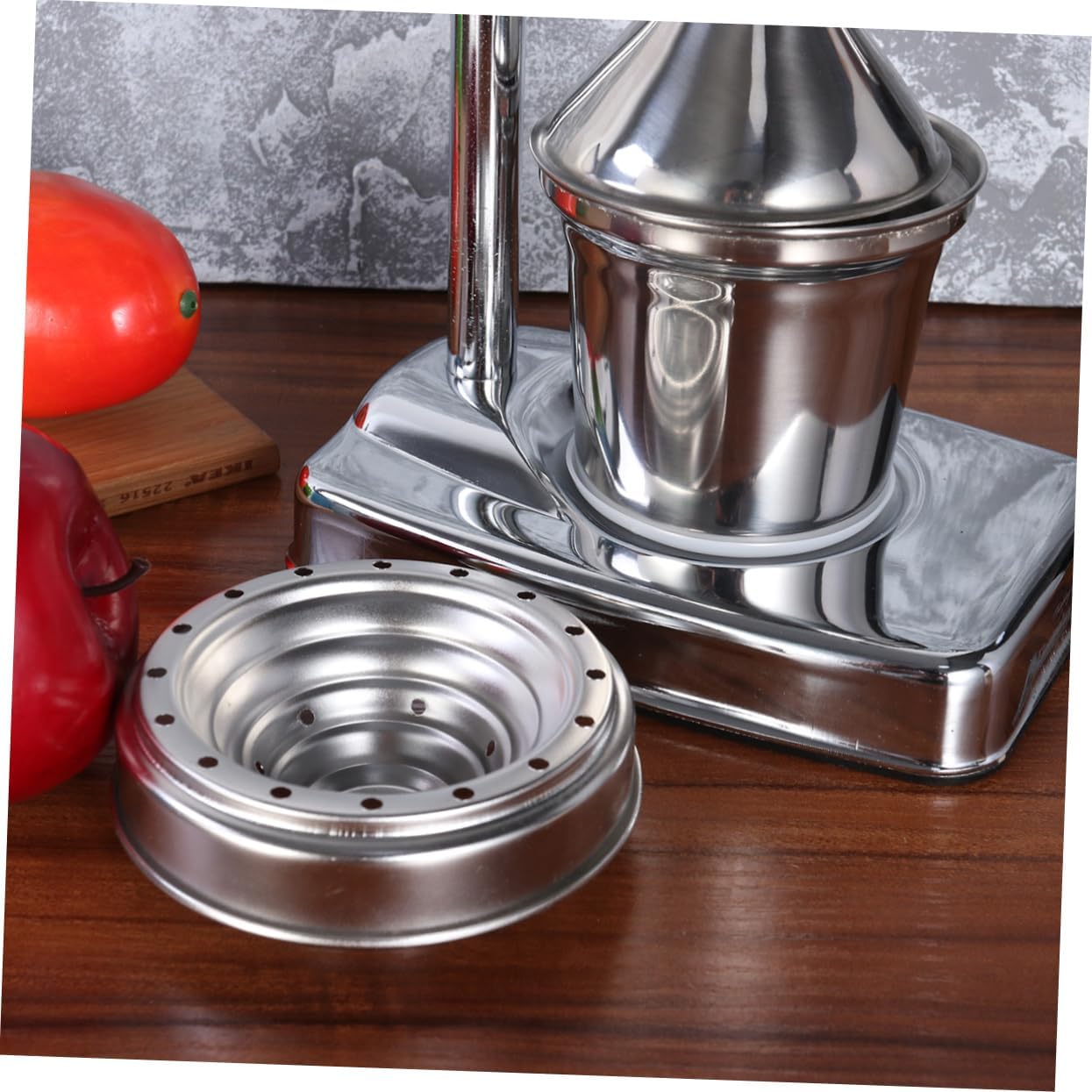 Stainless Steel Manual Lever Press Juicer for Citrus Fruits Easy Clean No Electricity Needed Extracts Maximum Juice From Oranges Lemons Grapefruits Pomegranates for Home Use