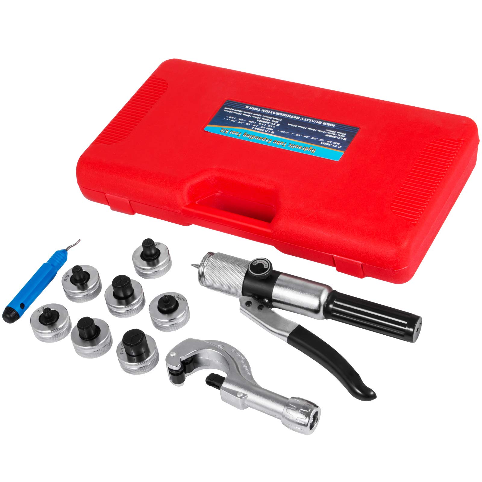 Mophorn CT300A Hydraulic Tube Expander 7 Lever HVAC Swaging Tool Kit