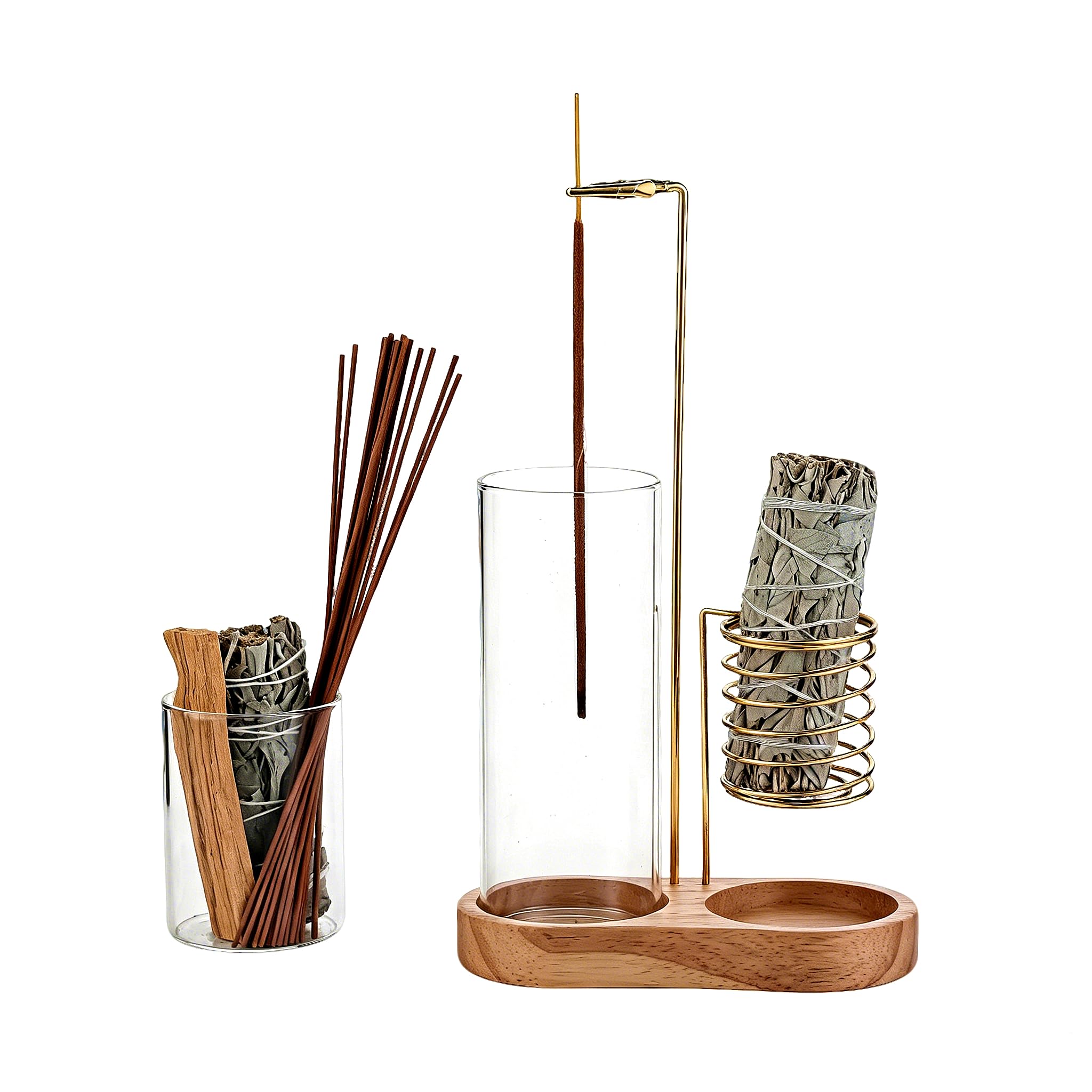 3 in 1 Incense Holder for Sticks &amp; Palo Santo &amp; Sage Sticks